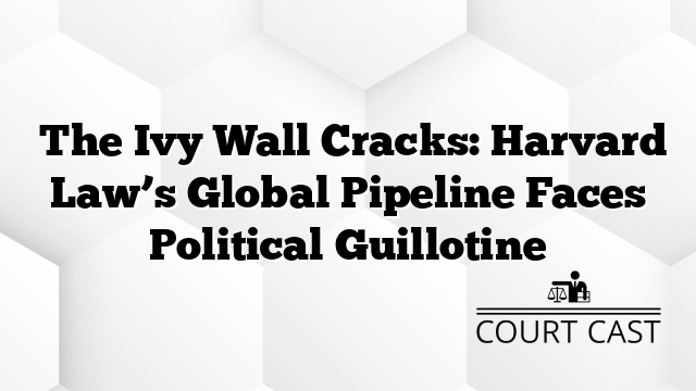  The Ivy Wall Cracks: Harvard Law’s Global Pipeline Faces Political Guillotine